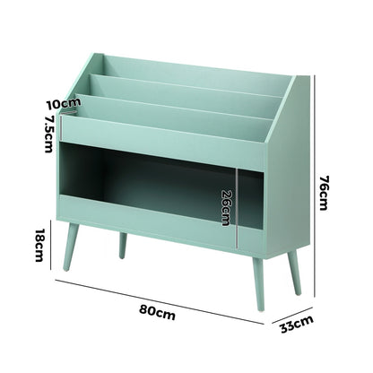 Kids Bookshelf Toy Storage 3-Tier Green | HomeAndLiving - 5