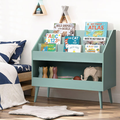 Kids Bookshelf Toy Storage 3-Tier Green | HomeAndLiving - 8