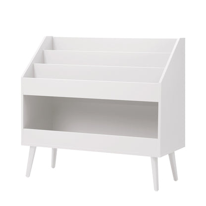 Kids Bookshelf Children Bookcase Organiser Toy Shelf White