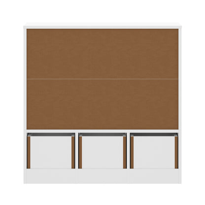 Kids Storage Organiser Cabinet With Removable Box White