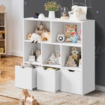 Kids Storage Cabinet Organiser With Removable Box White