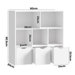 Kids Storage Cabinet Organiser With Removable Box White