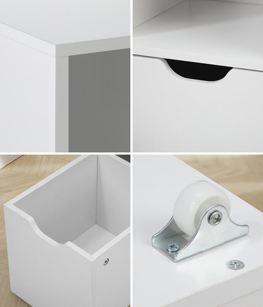 Kids Storage Cabinet Organiser With Removable Box White