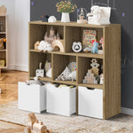 Kids Storage Cabinet Organiser With Removable Box Natural