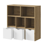Kids Storage Cabinet Organiser With Removable Box Natural
