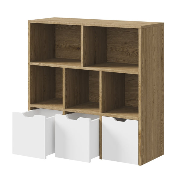  Kids Storage Cabinet Organiser With Removable Box Natural