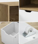 Kids Storage Cabinet Organiser With Removable Box Natural
