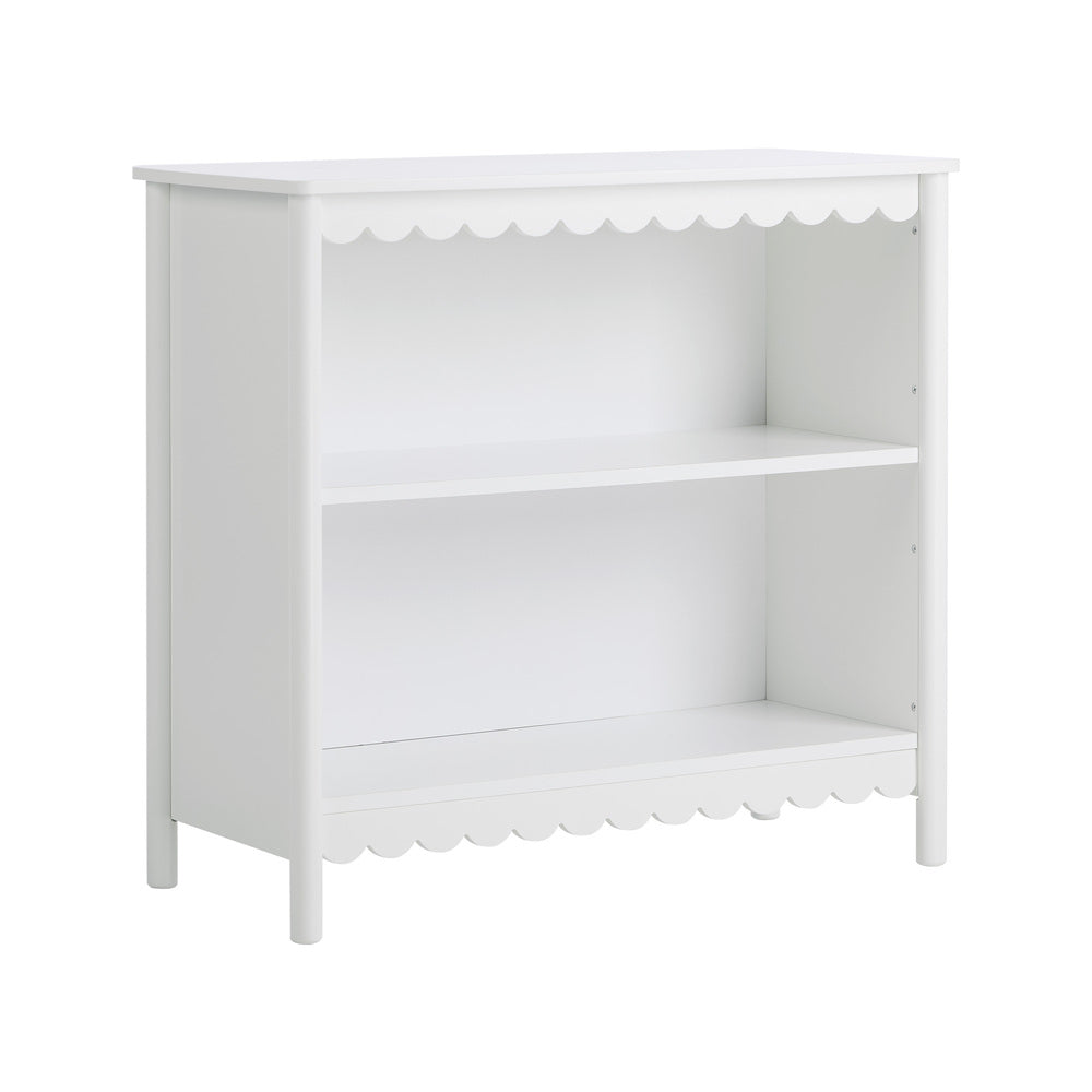 Kids Storage Bookshelf 2 Tier White