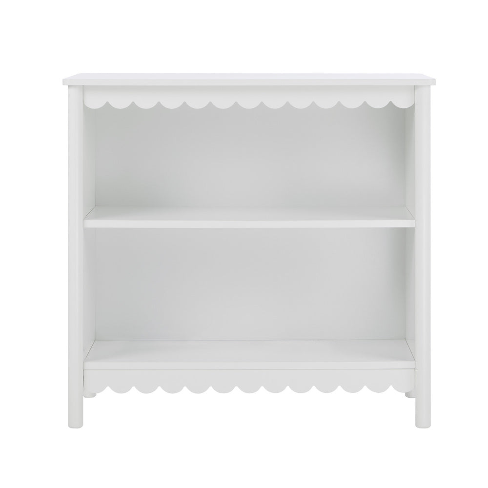 Kids Storage Bookshelf 2 Tier White