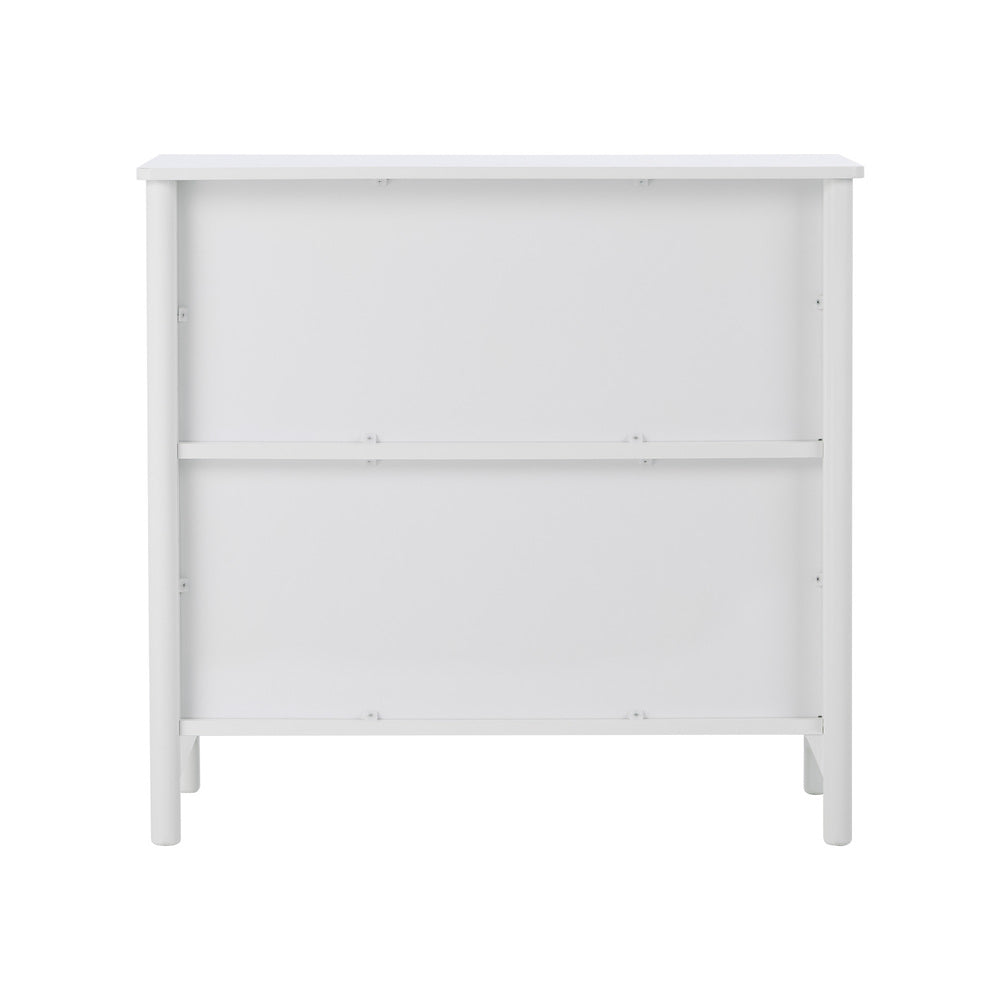 Kids Storage Bookshelf 2 Tier White