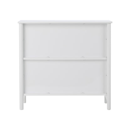 Kids Storage Bookshelf 2 Tier White