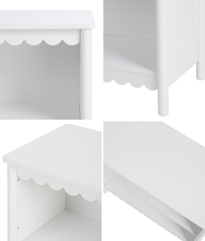 Kids Storage Bookshelf 2 Tier White