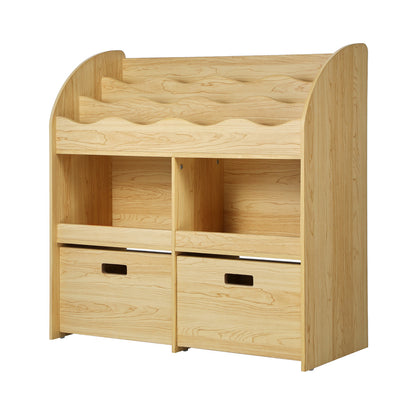 Kids Bookshelf Toy Storage Box Organiser Display Shelf White