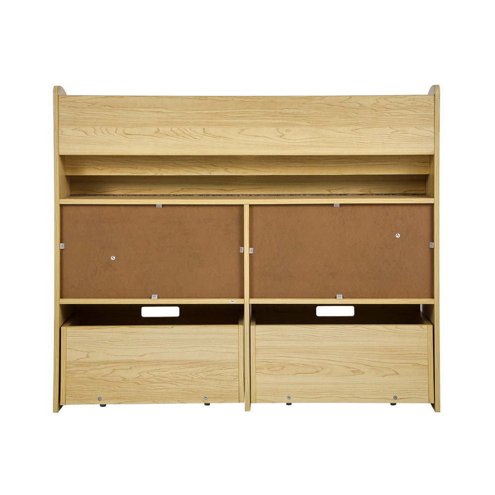 Kids Bookshelf Toy Storage Box Organiser Display Shelf White