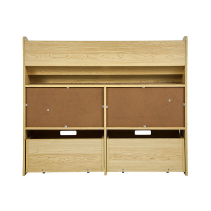 Kids Bookshelf Toy Storage Box Organiser Display Shelf White
