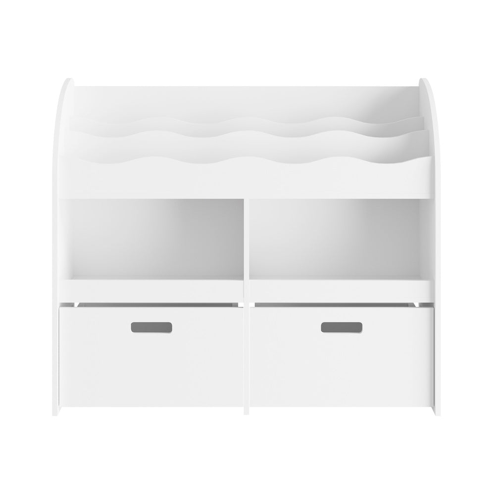 Kids Bookshelf Toy Storage Box Organiser Display Shelf Natural