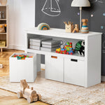 Wooden Kids Toy Storage Cabinet Bookshelf With Portable Storage Box