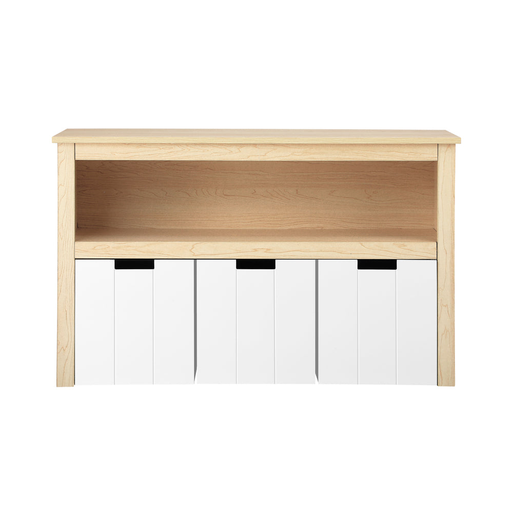 Wooden Kids Toy Storage Cabinet Displayshelf 3 Portable Box