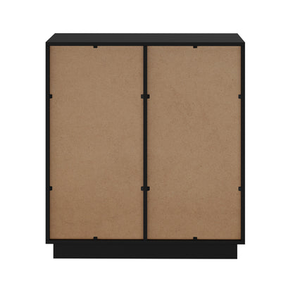 Black Buffet Cabinet 4 Drawers Storage | HomeAndLiving
