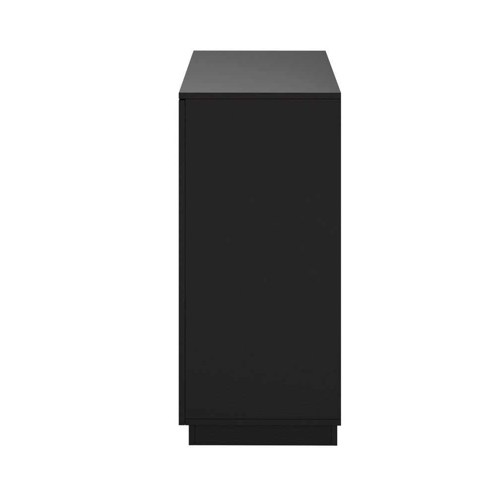 Black Buffet Cabinet 4 Drawers Storage | HomeAndLiving