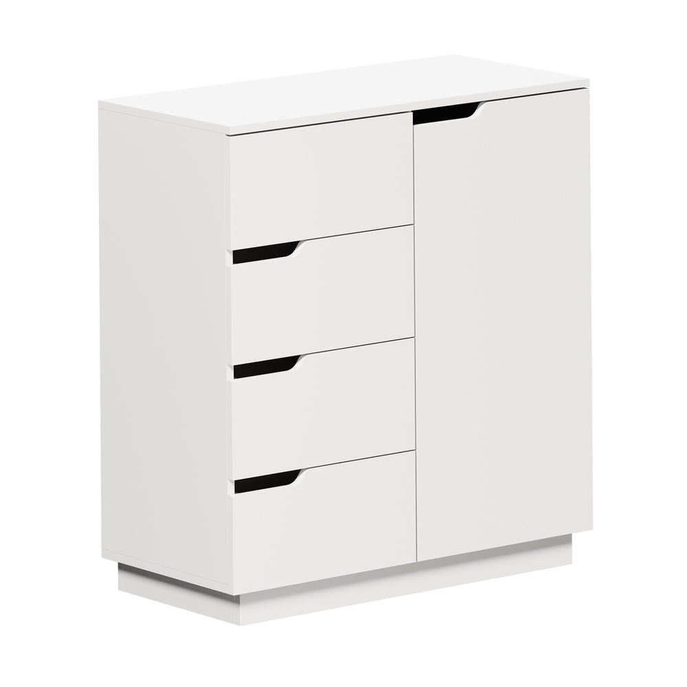 Buffet Storage Cabinet 4 Drawers White | HomeAndLiving