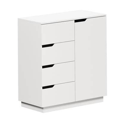 Buffet Storage Cabinet 4 Drawers White | HomeAndLiving