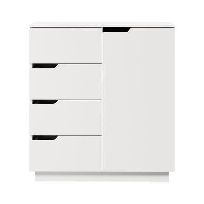 Buffet Storage Cabinet 4 Drawers White | HomeAndLiving