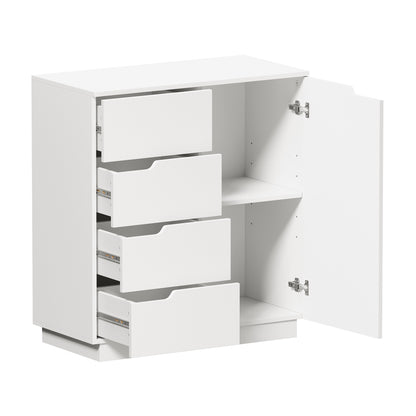 Buffet Storage Cabinet 4 Drawers White | HomeAndLiving