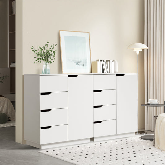 Buffet Storage Cabinet 4 Drawers White | HomeAndLiving - 7