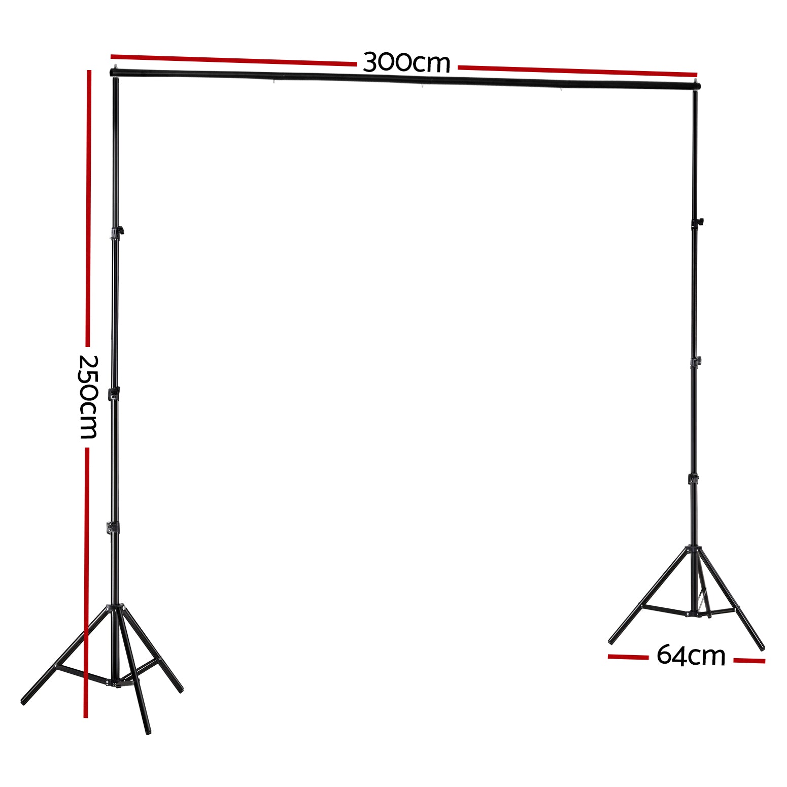 2.5X3M Photography Backdrop Stand Kit Studio Screen Photo Background ...