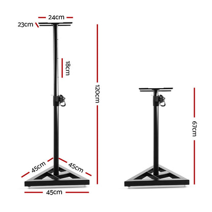 Speaker Stand 67-120Cm Adjustable Height Surround Sound Studio Home 2Pcs