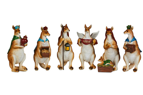  7 Piece Kangaroo Christmas Nativity Scene