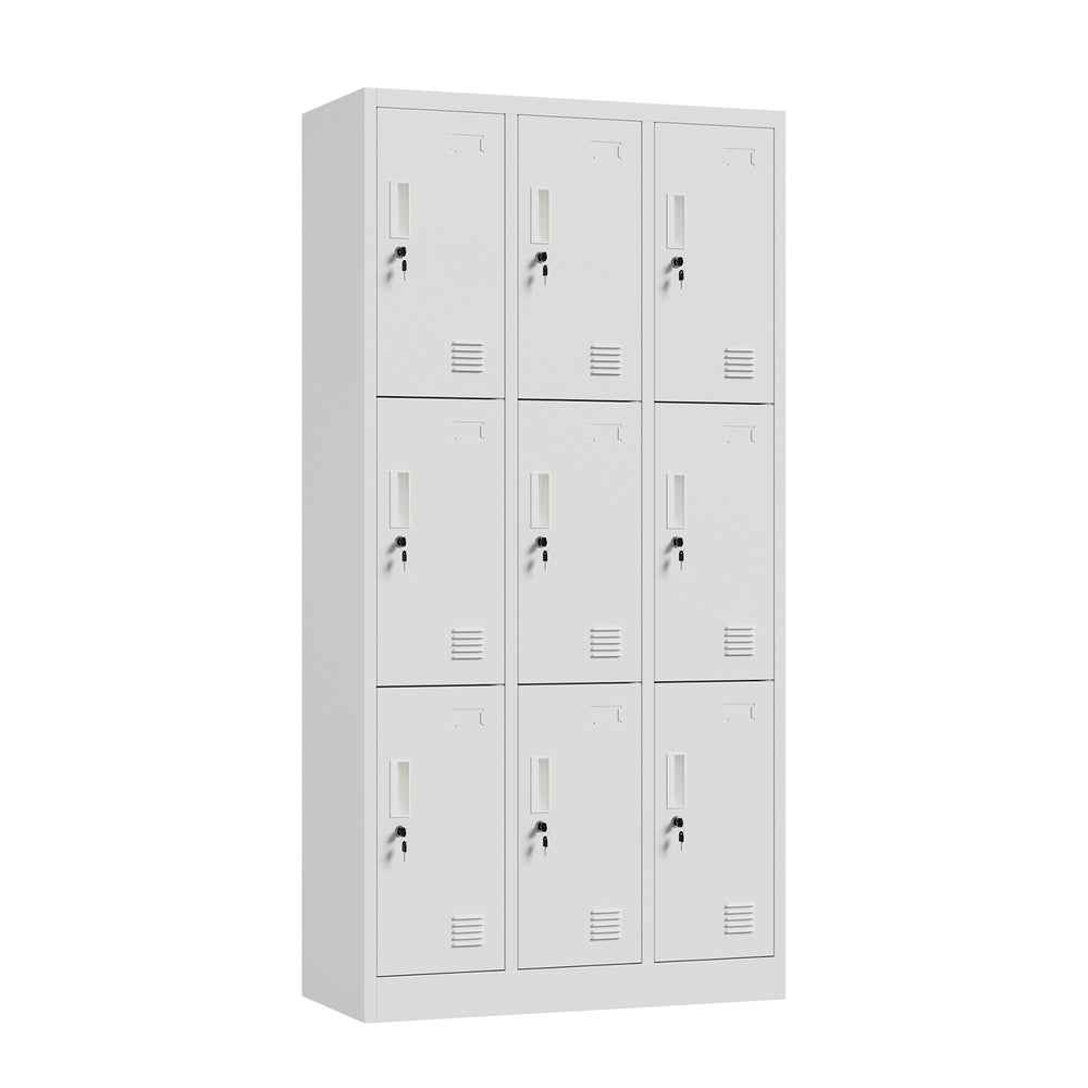 9 Door Steel Locker Cabinet Office Gym School | HomeAndLivin - 2