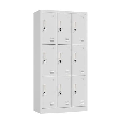 9 Door Steel Locker Cabinet Office Gym School | HomeAndLivin - 2