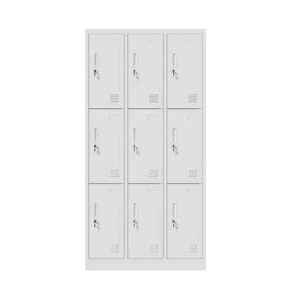 9 Door Steel Locker Cabinet Office Gym School | HomeAndLivin - 9