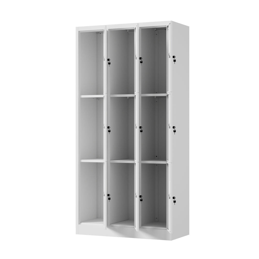 9 Door Steel Locker Cabinet Office Gym School | HomeAndLivin - 3