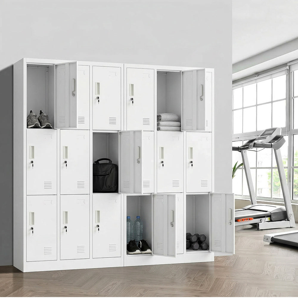 9 Door Steel Locker Cabinet Office Gym School | HomeAndLivin - 7