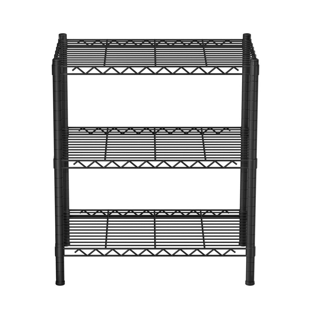 3-Tier Shelving Unit Adjustable Garage Storage Shelves Kitchen Rack Steel