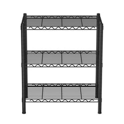 3-Tier Shelving Unit Adjustable Garage Storage Shelves Kitchen Rack Steel
