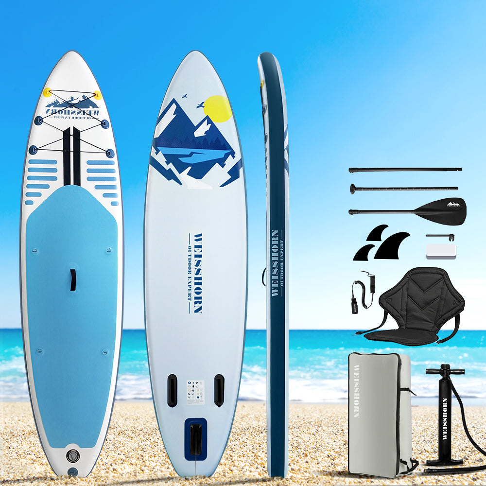 Stand Up Paddle Board 10.6Ft Inflatable Sup Surfboard Paddleboard Kayak Surf Blue