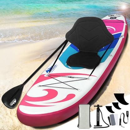 Stand Up Paddle Board 11Ft Inflatable Sup Surfboard Paddleboard Kayak Pink