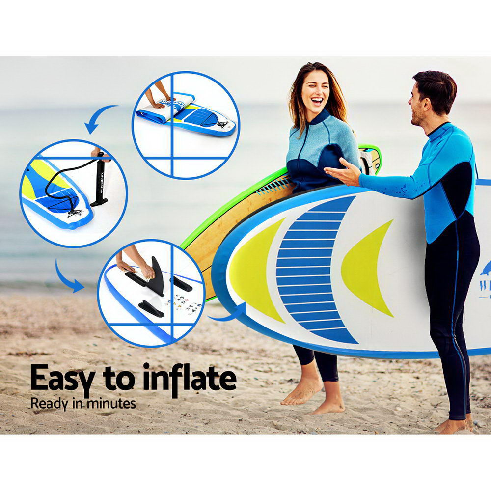 Stand Up Paddle Board 11Ft Inflatable Sup Surfboard Paddleboard Kayak Yellow