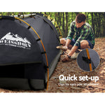 Weisshorn Double Swag Camping Swags Canvas Free Standing Tent Dark Grey