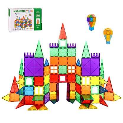 Kids Magnetic Tiles Blocks Building Educational Toys 100PCS