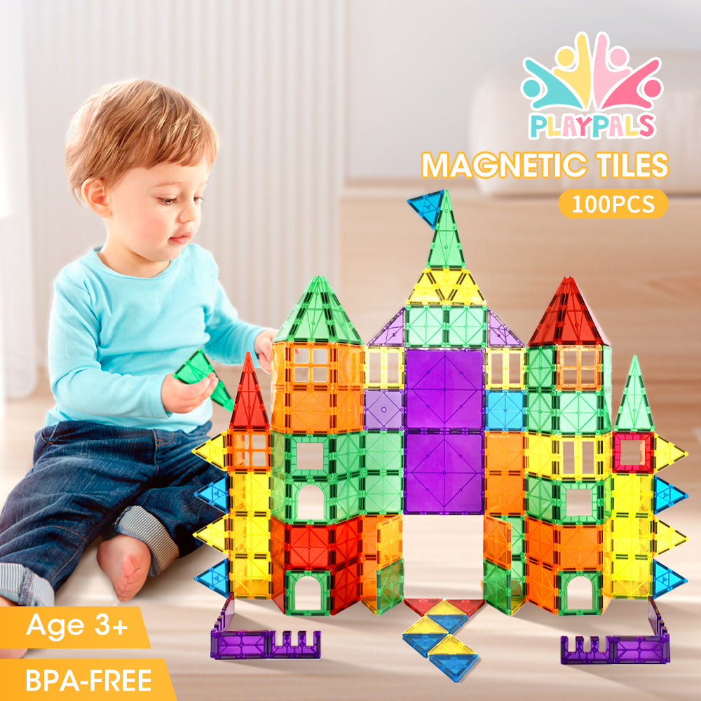 Kids Magnetic Tiles Blocks Building Educational Toys 100PCS