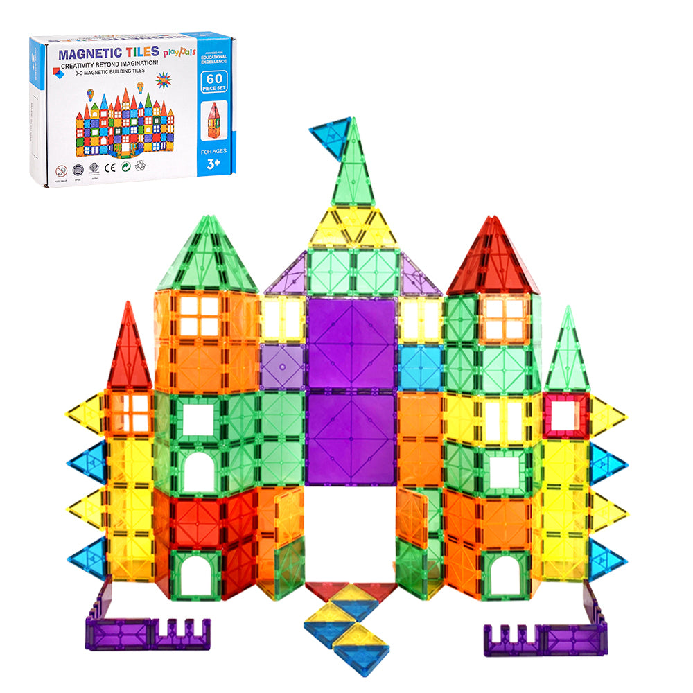 Kids Magnetic Tiles Blocks Building Educational Toys 60PCS