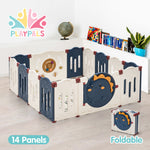 Kids Playpen Baby Safety Gate Toddler Fence 14 Panels