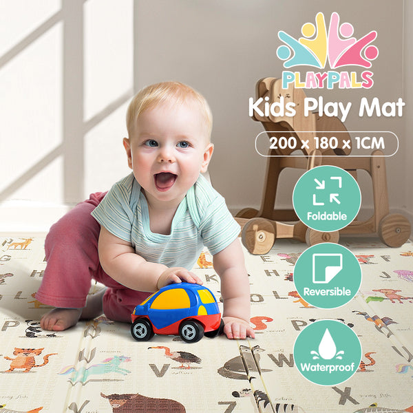  Kids Play Mat XPE Foam Double Folding Pad Non-slip Carpet