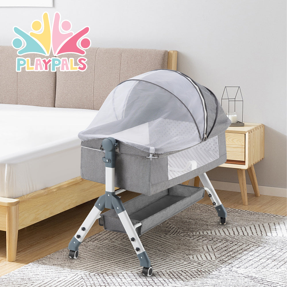 Baby Cot Crib Bed Portable Bassinet Bedside Sleeper Adjustable