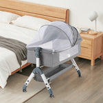 Baby Cot Crib Bed Portable Bassinet Bedside Sleeper Adjustable